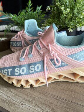 Pastel Pink & Blue Chunky Sneakers |